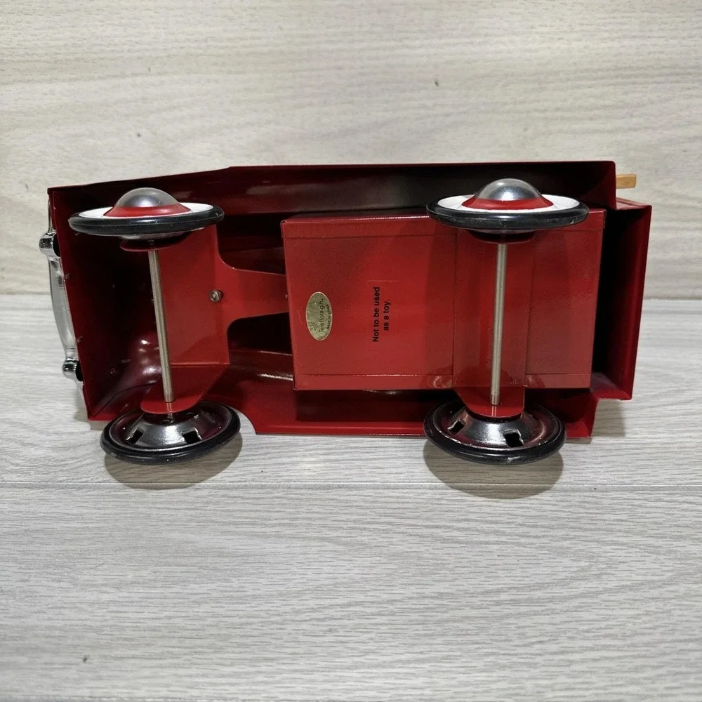 TELEFORA Vintage The Chief Fire Department Metal Toy Truck Planter 10x6x5